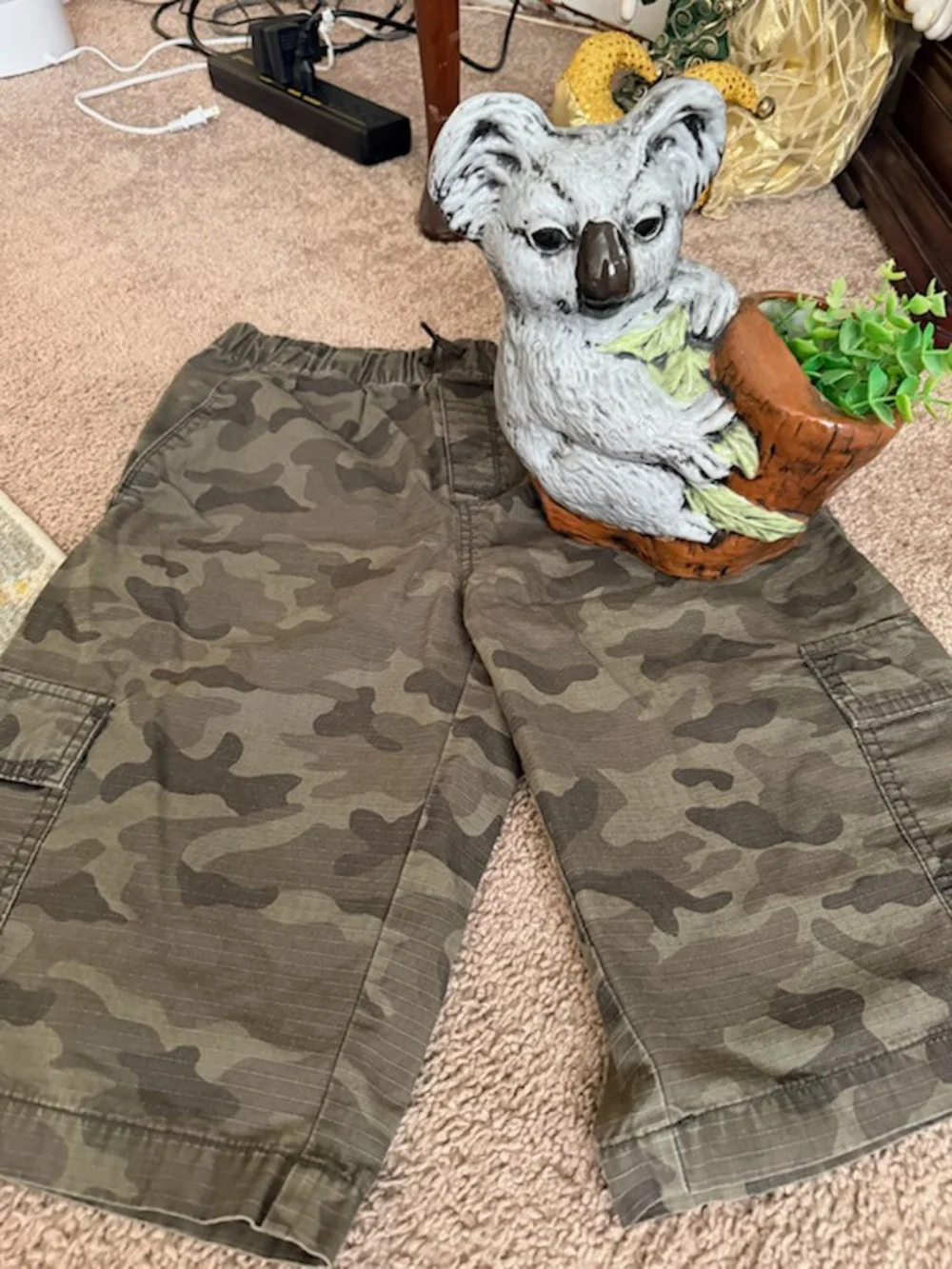 Old Navy Kids Olive Camo Cargo Shorts